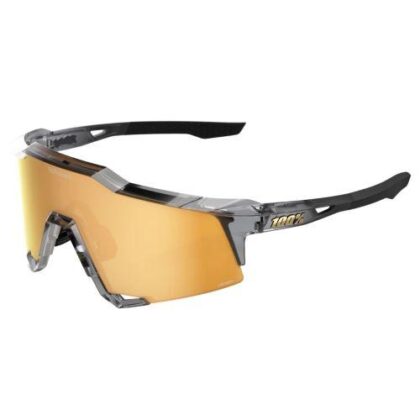 100% Speedcraft MLB Authentic Polished Translucent Grey Hiper 24K Gold Mirror Lens Sunglasses