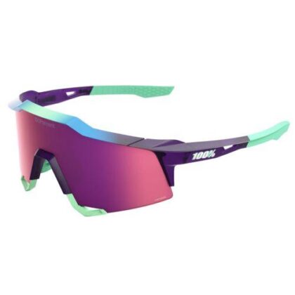 100% Speedcraft HSK Electric Purple Hiper Dark Purple Mirror Lens Sunglasses