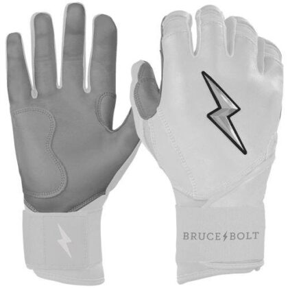 Bruce Bolt Long Cuff Chrome Series Youth Batting Gloves
