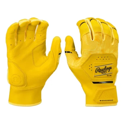 2025 Rawlings Workhorse® Adult Baseball Batting Gloves: WH25BG Yellow-Black